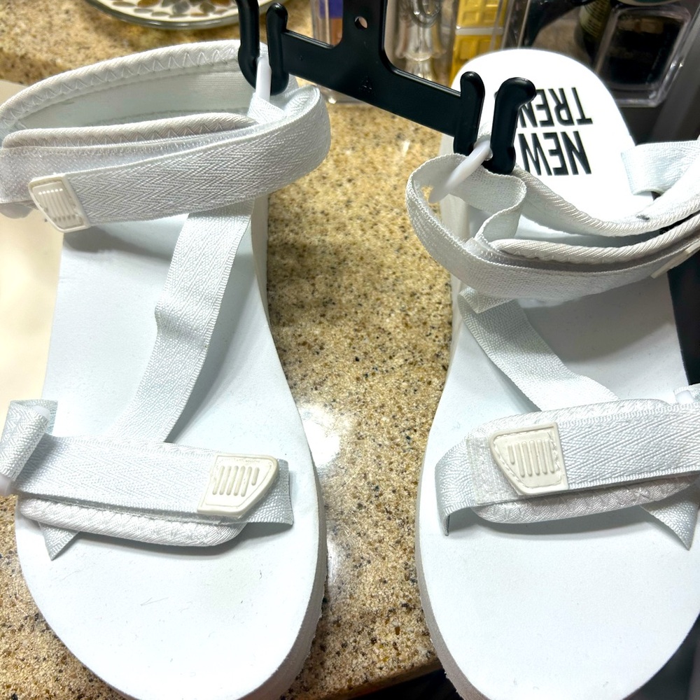 White sandals